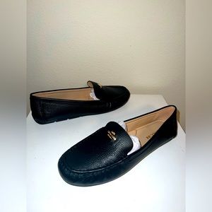 Women’s COACH Marley Leather Logo Slip-On Drivers Moccasins Shoes Sz 11